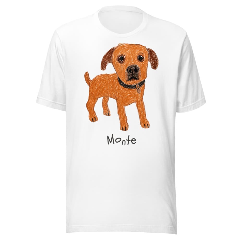 Monte's Kid Crayon portrait on a T-Shirt